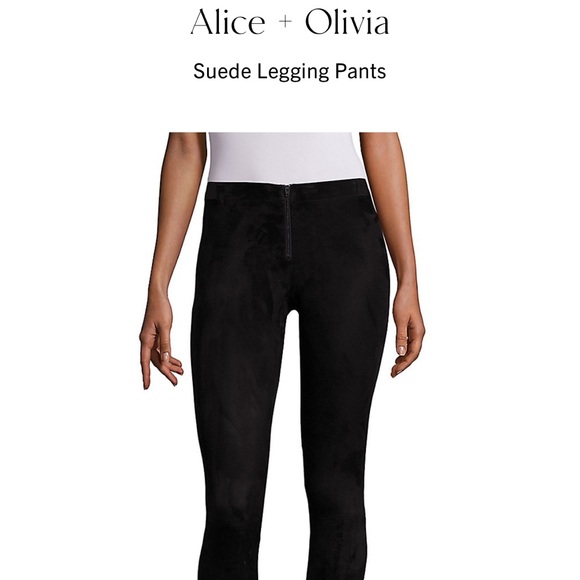 Alice + Olivia Pants - Alice and Olivia Genuine leather suede leggings
